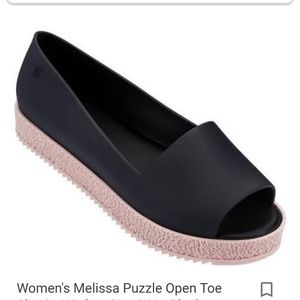 Melissa Puzzle Open Toe Slip-on Wedge